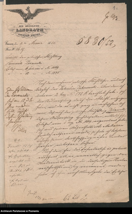 Obraz 5 z jednostki "A. betr. den polnischen Flüchtling Romuald Zorawski"