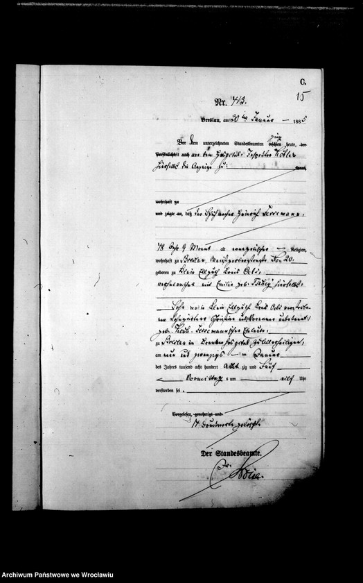 image.from.unit.number "Sterbe-Haupt-Register Breslau I 1885 Band 2"