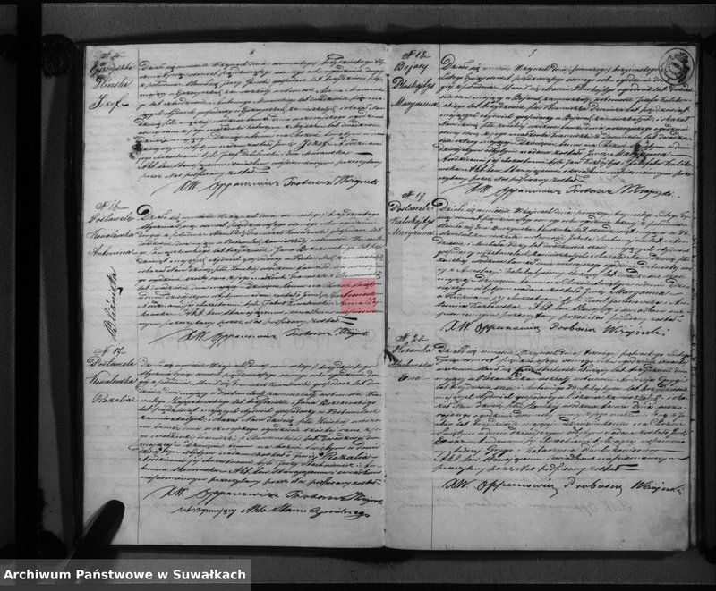image.from.unit.number "Duplikat urodzonych, zaślubionych i umarłych parafii wiżajńskiej na rok 1858"