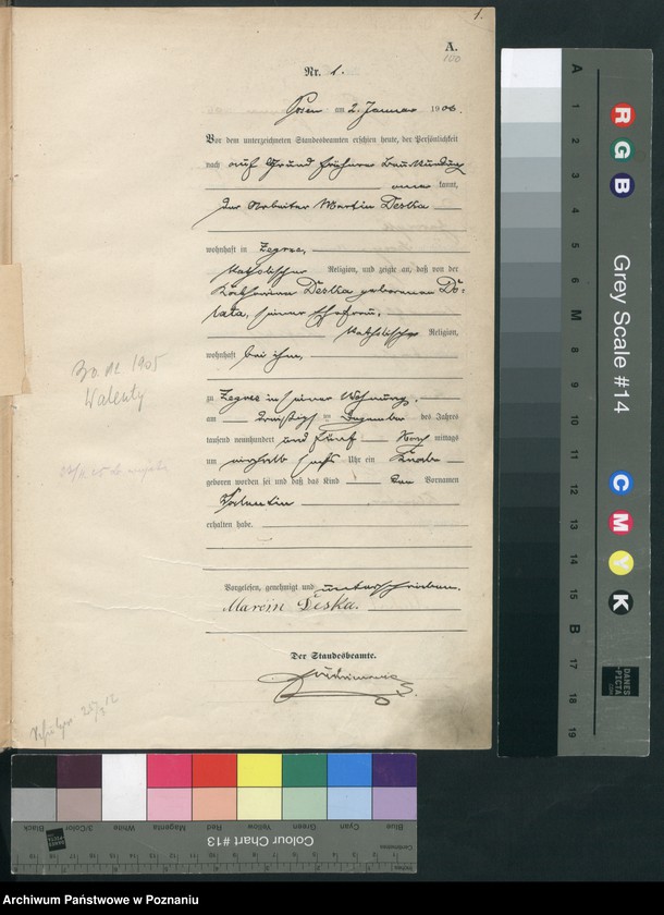 Obraz 3 z jednostki "Księga miejscowa urodzeń"