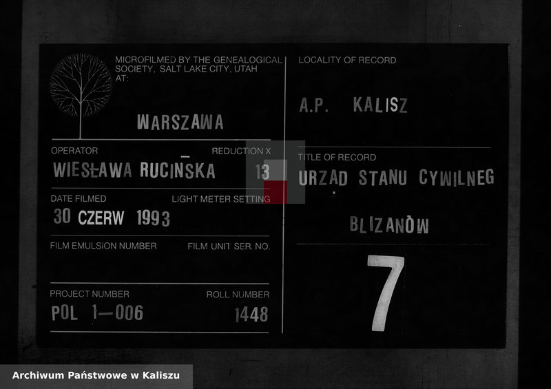 Obraz 1 z jednostki "Księga urodzeń, małżeństw, zgonów"