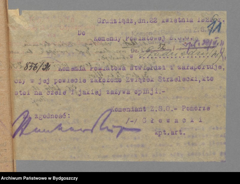 image.from.unit.number "Rozkazy zwykłe Zachodniej Straży Obywatelskiej na miasto Grudziądz"