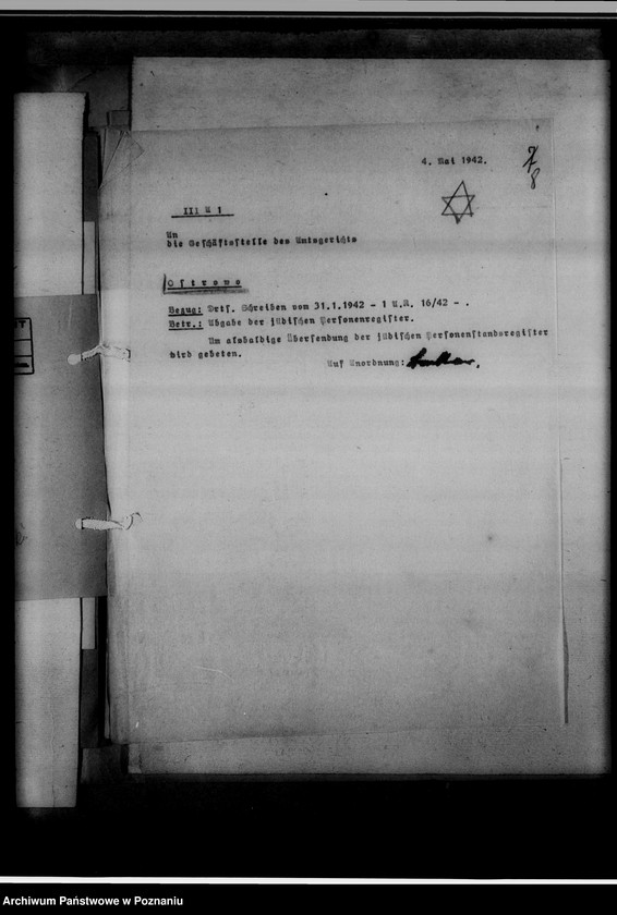 Obraz 12 z jednostki "Judenregister [powiat ostrowski]"