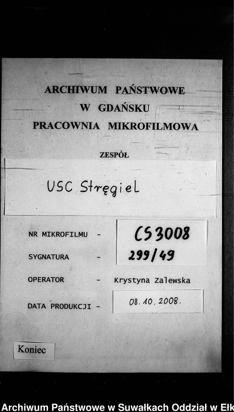 image.from.unit.number "Heiraths-Neben-Register des Preussischen Standes-Amtes Gr. Strengeln Kreis Angerburg"