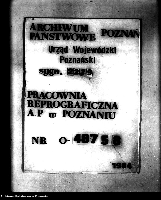 Obraz 1 z jednostki "Majątek Parzęczew powiatu jarocińskiego odprawy z art. 44 ustawa o wykonaniu reformy rolnej"