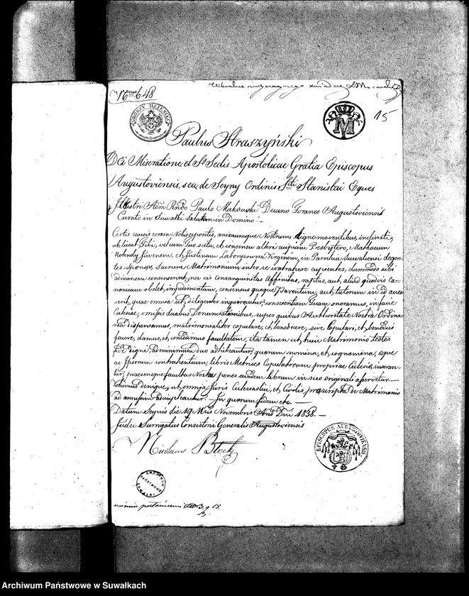 image.from.unit.number "[Aneksa z akt U.S.C. Parafii Suwałki]."