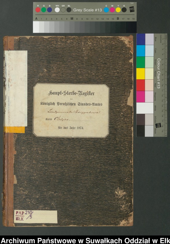 image.from.unit.number "Haupt-Sterbe-Register des Königlich Preussischen Standes-Amtes Landgemeinde Marggrabowa Kreis Oletzko"