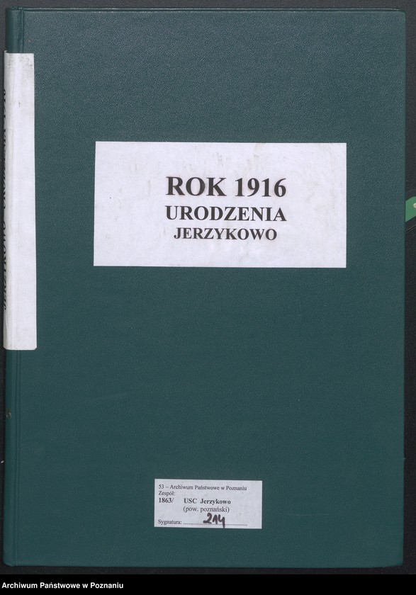 Obraz 2 z jednostki "Urodzenia [Rejestr główny urodzeń]"