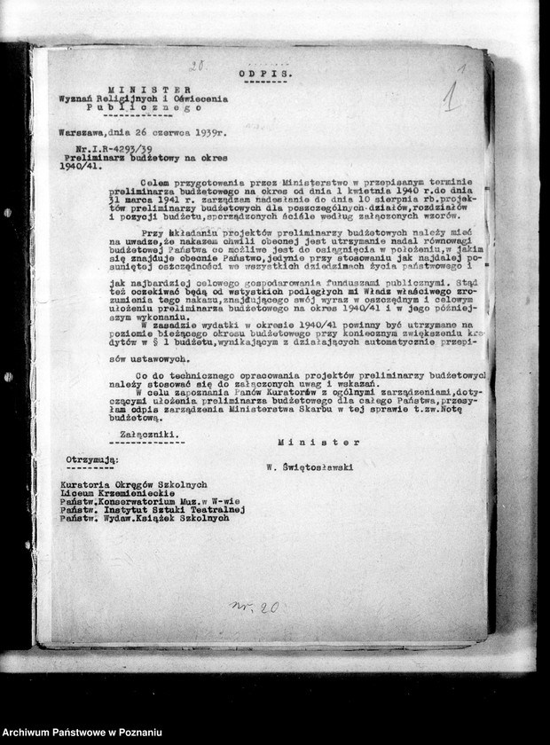 Obraz 5 z jednostki "Budżet na 1939/ 40 [Plany finansowo- gospodarcze inspektoratów szkolnych]"