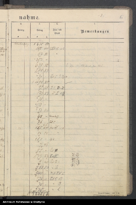 image.from.unit.number "Tagebuch der Kirchen Kasse zu Bialla"