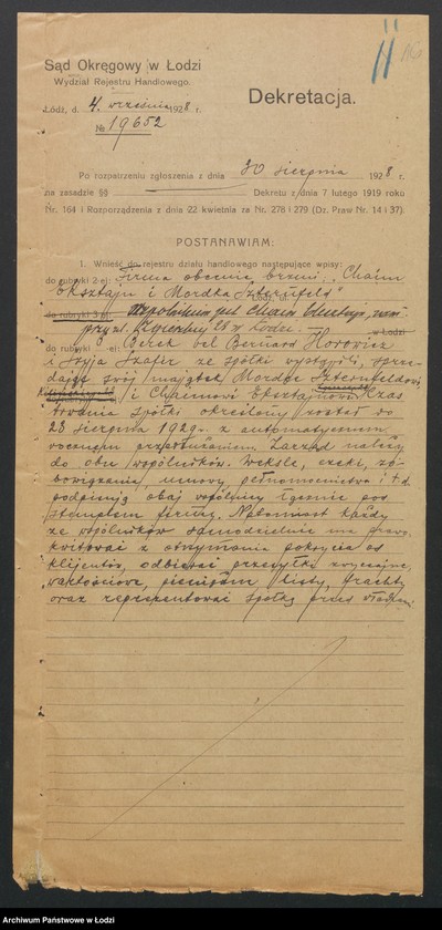 Obraz 18 z jednostki "Chaim Eksztein i s-ka - przędzalnia"