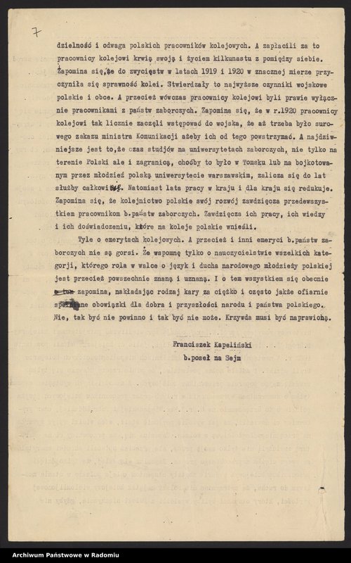 image.from.unit.number "[Materiały dotyczące działalności publicznej Franciszka Kapelińskiego]"