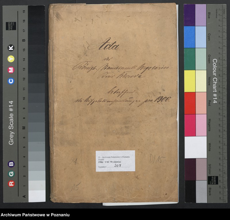 image.from.unit.number "Acta des Königlichen Standesamts Wyslawice Kreis Schroda betreffend die Aufgebotsverhandlungen pro 1900"