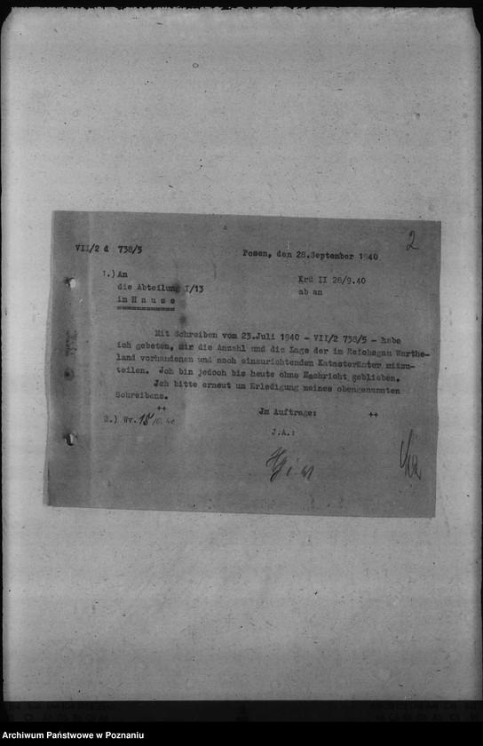 Obraz 6 z jednostki "Unterbringung der Katasterämter"