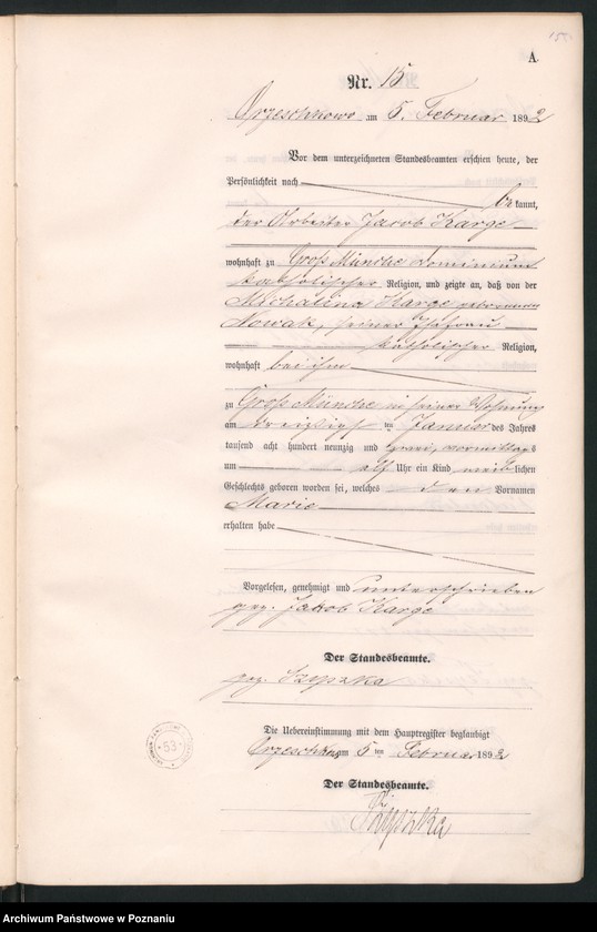 Obraz 18 z jednostki "Księga urodzeń"