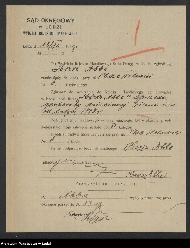 Obraz 3 z jednostki "Hersz Abe – sprzedaż garderoby dziecinnej"