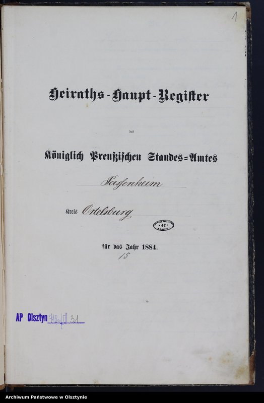 image.from.unit.number "Heiraths-Haupt-Register Nr 1 - 27"