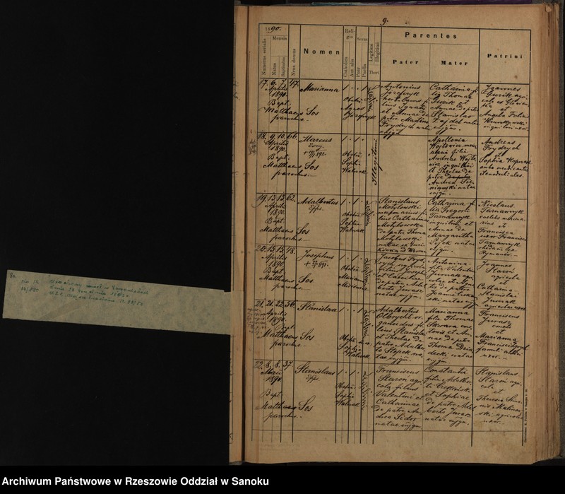 image.from.unit.number "Księga urodzeń dla miejscowości Targowiska"