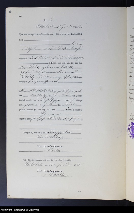 image.from.unit.number "Geburts-Neben-Register Nr 1 - 43"