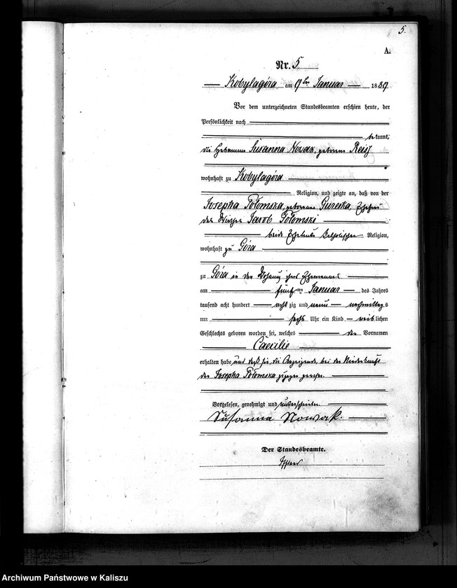 Obraz 8 z jednostki "[Księga urodzeń]"