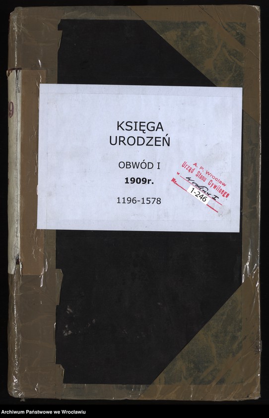 image.from.unit.number "Geburts-Haupt-Register Breslau I 1909 Band 4"