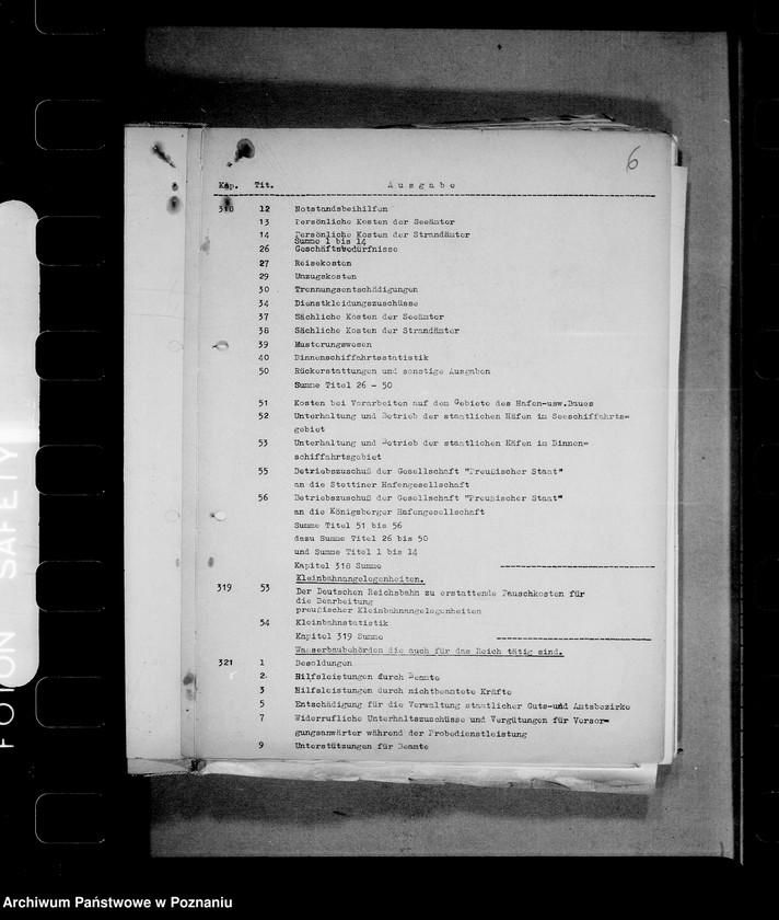 Obraz 10 z jednostki "Auszüge aus Haushaltsplänen, Kassenanschläge, Kassenabschlüsse etc."