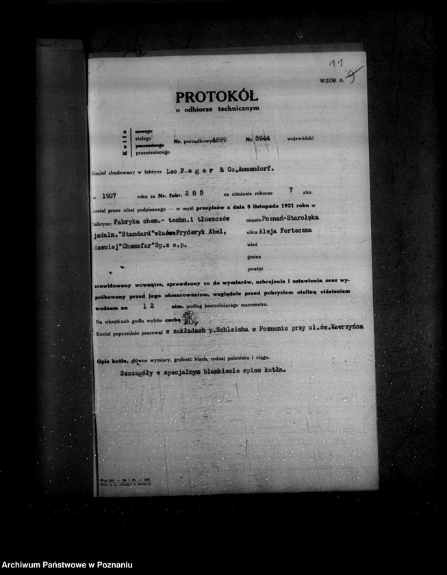 Obraz 17 z jednostki "Fabryka gliceryny własność "Chemofar" Spółka z o.o. Fabryka mebli A. Tabaki w Swarzędzu nr 5944"