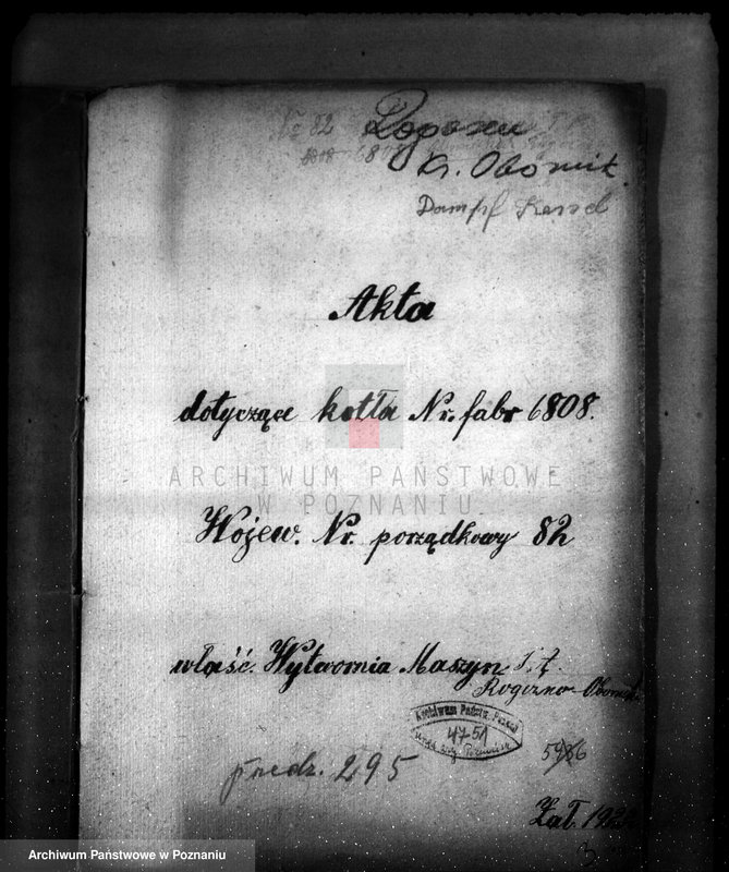 Obraz 4 z jednostki "Wytwórnia maszyn młyńskich w Rogoźnie, pow. obornicki własność. Połaszewski"