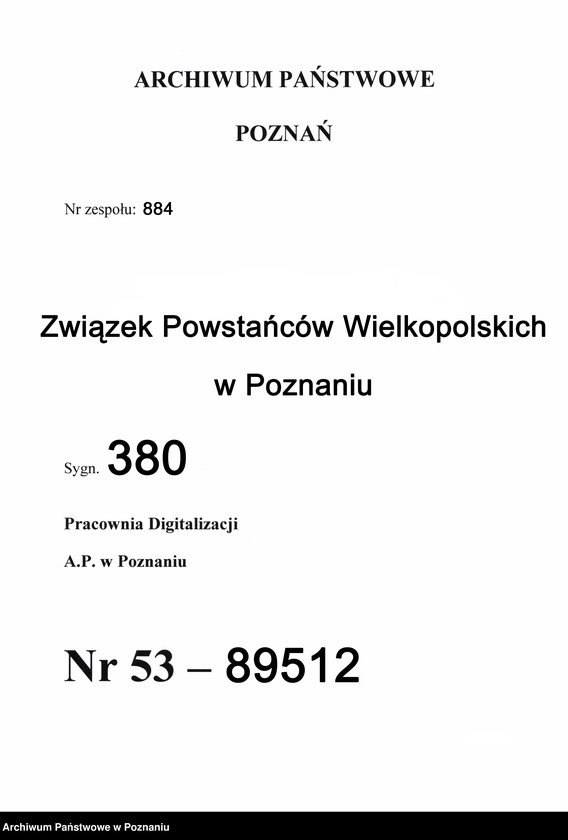 Obraz 1 z jednostki "Współdziałanie Zarządu Głównego Związku Powstańców Wielkopolskich z kołami 1. Bojanowo [1946-1948] 2. Bremno [19449] 3. Brodnica [1947-1948] 4. Bydgoszcz [1946-1948] 5. Chodzież [1946-1948] 6. Chorzów[1947-1949] 7. Czarnków [1946-1949] 8. Drawsko n/Notecią. [1948-1949] 9. Drezdenko [1947-19498]"