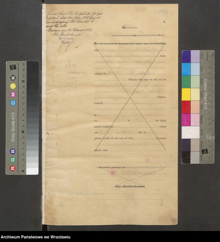 image.from.unit.number "Geburts-Haupt-Register Breslau IV 1913 Band 2"