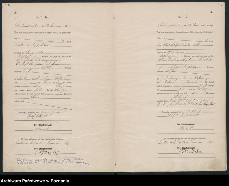 Obraz 6 z jednostki "Geburts-Neben-Register"