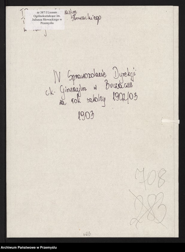 image.from.unit.number "IV Sprawozdanie Dyrekcji c.k. Gimnazjum w Buczaczu za rok szkolny 1902/3"