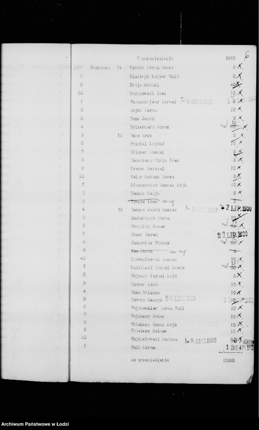 Obraz 10 z jednostki "Rejestr poborczy"