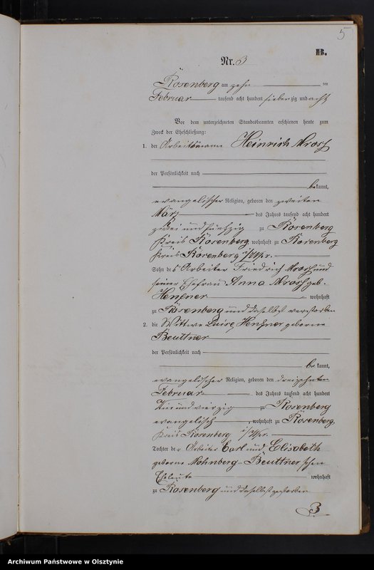 Obraz 7 z jednostki "Heiraths-Neben-Register Nr 1 - 25"