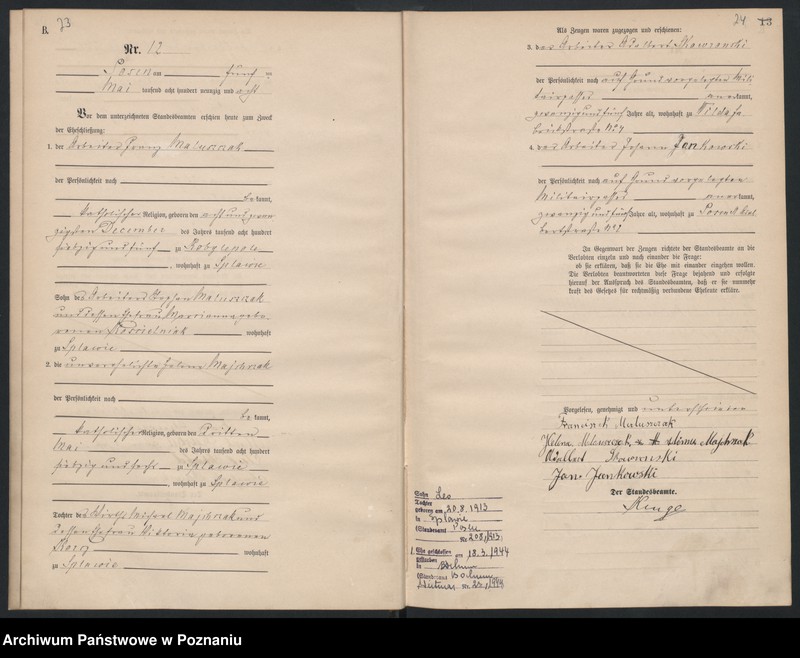 Obraz 14 z jednostki "Księga małżeństw"