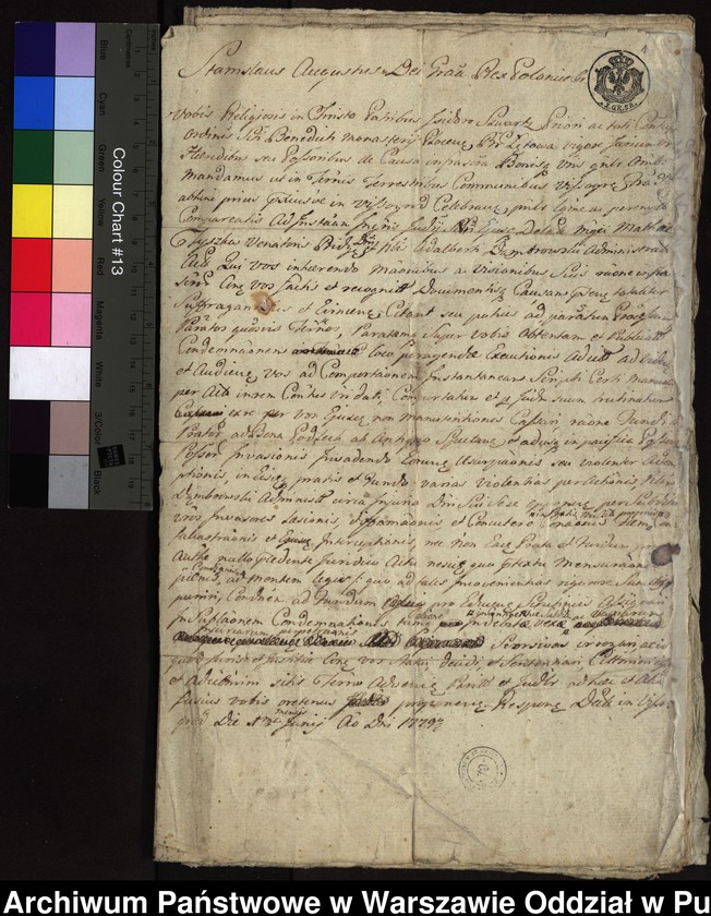 image.from.unit.number "Ekstrakty z ks. gr.i ziem. wyszogrodzkich, gr. płockich, kwit, kopie pozwów i dekretów, sumariusz dokumentów przedstawianych jako materiał dowodowy, dotyczące procesu z lat 1779-1784 między konwentem a łowczym bydgoskim Maciejem Tyszką o sporny grunt zwany Sierakowszczyzna i ustalenie granic między dobrami klasztoru Łętowo i dobrami Tyszki Podleck"