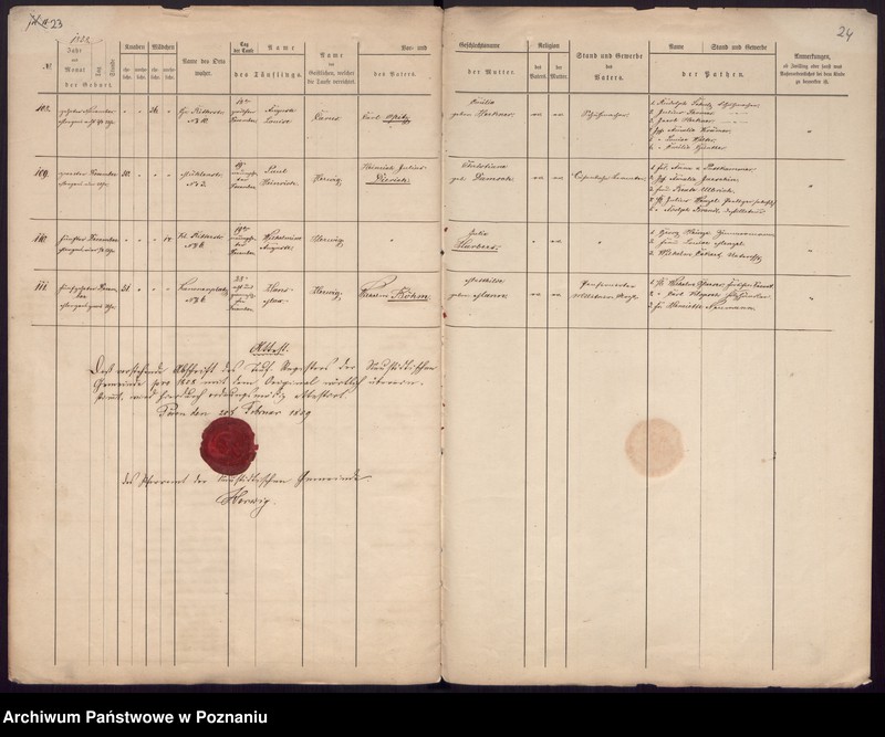 Obraz 16 z jednostki "Duplikat des Tauf, Trau, Sterberegisters"
