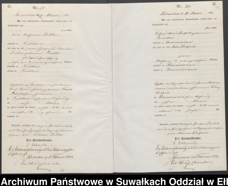 image.from.unit.number "Sterbe-Haupt-Register des Königlichen Preussischen Standes-Amtes Belzonzen Kreis Johannisburg"