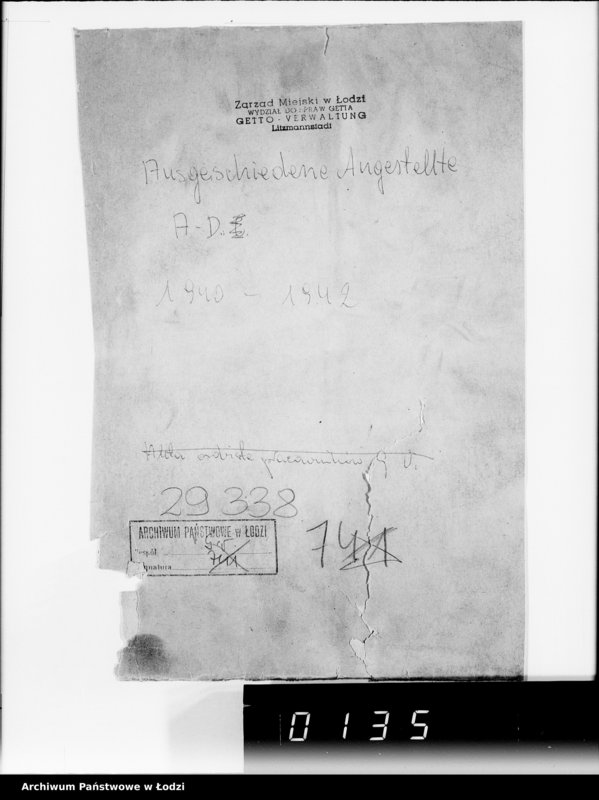 Obraz 5 z jednostki "Ausgeschiedene Angestellte. Lit.A-D"