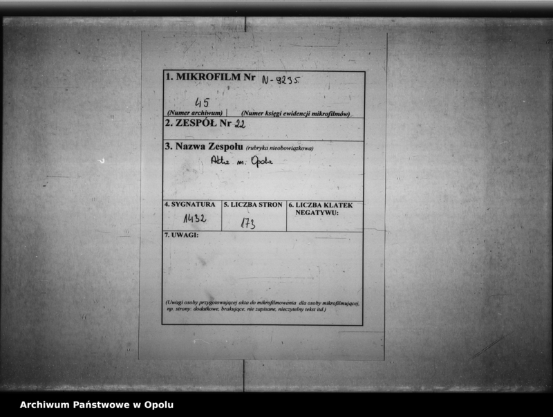 Obraz 2 z jednostki "Acta des Magistrats zu Oppeln betreffend Polizei - Verwaltung.Vol II"