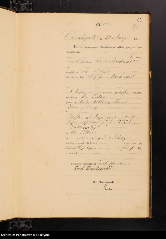 image.from.unit.number "Sterbe-Haupt-Register Nr 1 - 105"