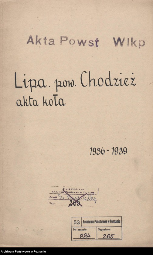 Obraz 2 z jednostki "Lipa, powiat Chodzież - akta koła."