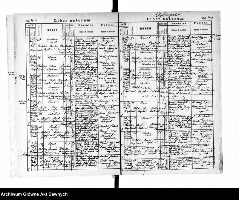 image.from.unit.number "Parafia: Grzymałów. Dekanat: Skałat. Księga metrykalna urodzeń dla wsi Ostapie*."