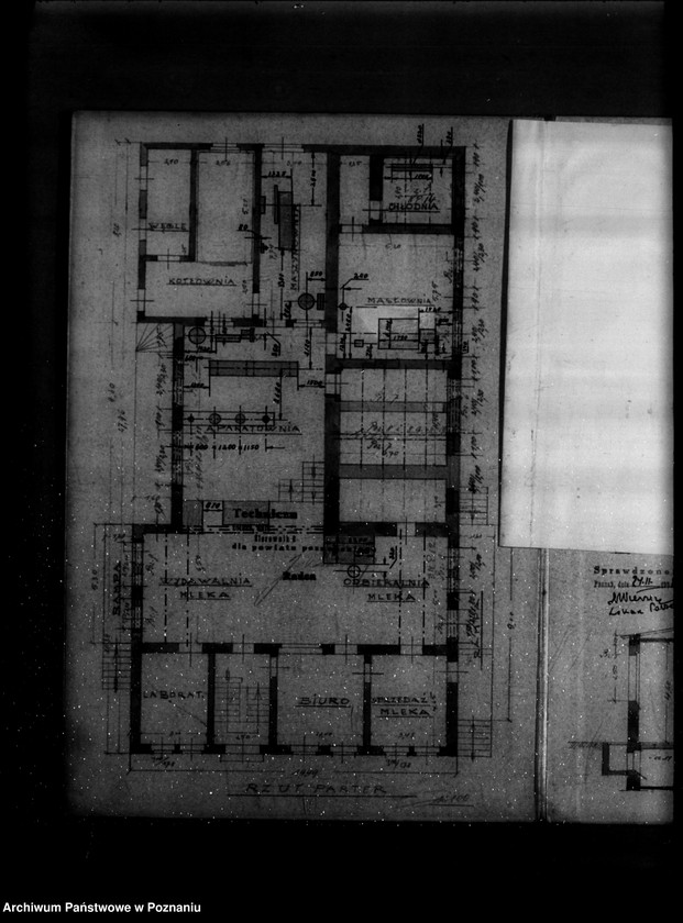 Obraz 11 z jednostki "Rysunek przebudowy mleczarni w Swarzędzu na gruncie Landwirtschaftliche Zentralgennosenschaft"