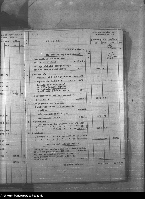 Obraz 20 z jednostki "Budżet - Państw. Naukowego Instytutu Rolniczego w Bydgoszczy rok 1921 - 1922"