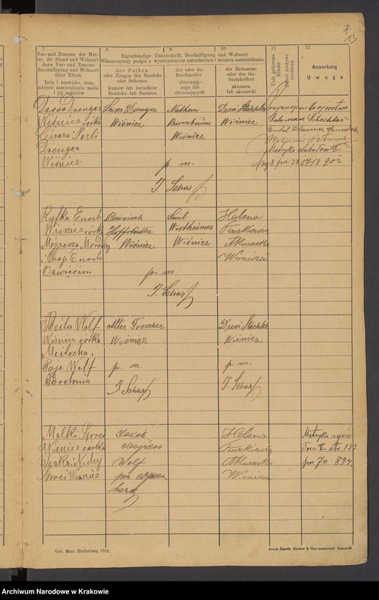image.from.unit.number "Księga urodzonych dla okr.[ęgu] metr.[ykalnego] izr.[aelickiego] w Wisniczu od 14.V.1893 r. do 1.VII.1897 r. [Tom VII]"