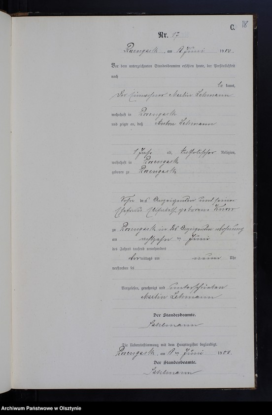 image.from.unit.number "Sterbe-Neben-Register Nr 1 - 43"