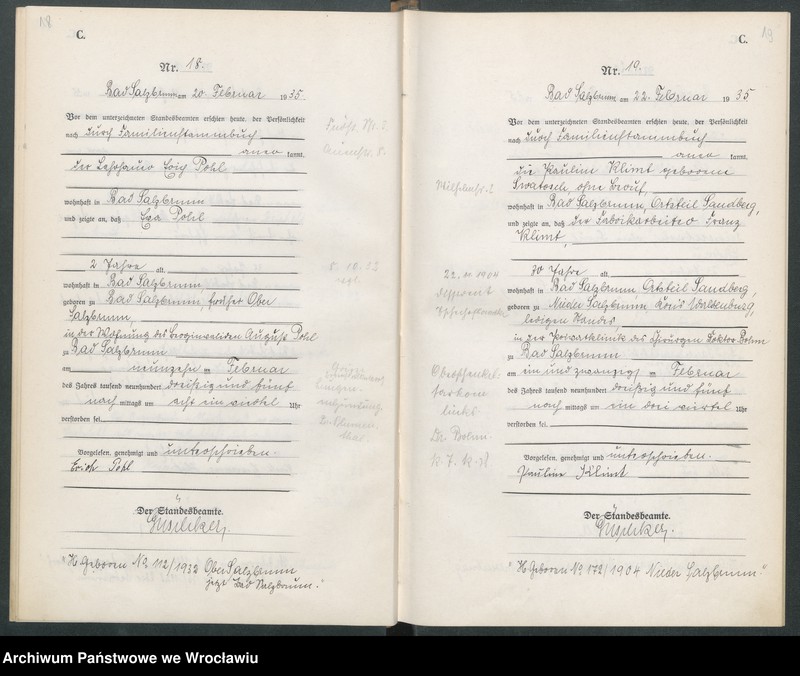 Obraz 13 z jednostki "Sterbe-Haupt-Register Ober Salzbrunn (Szczawno-Zdrój) 1934"