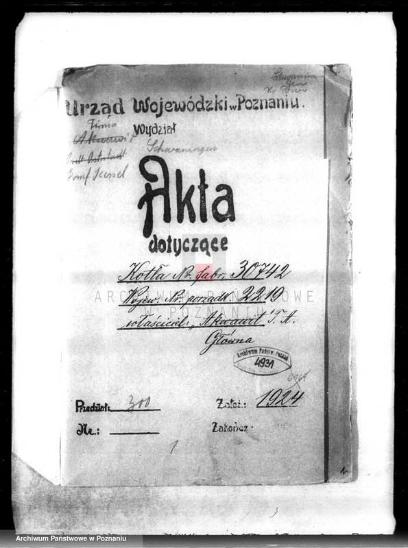 Obraz 4 z jednostki "Firma "Akwawit" Towarzystwo Akcyjne W Poznaniu nr woj. 2219"
