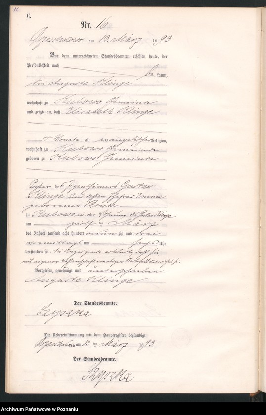 Obraz 19 z jednostki "Księga zgonów"